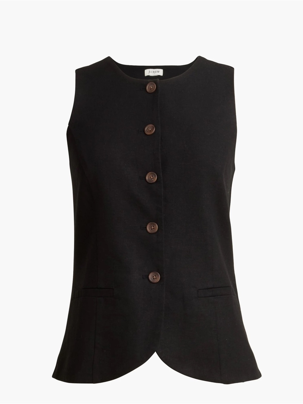 J. Crew Factory Women’s Linen-blend button-front vest